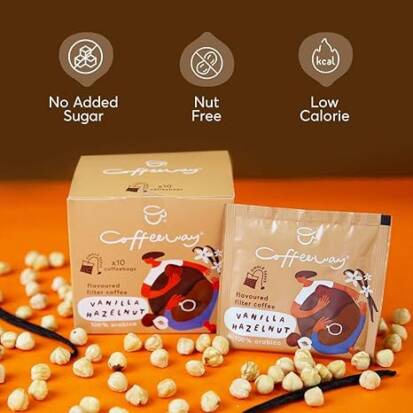 Kaffeebeutel mit Vanille-Haselnuss-Geschmack x10 75g
