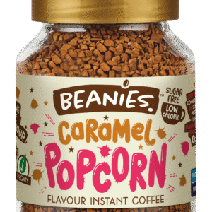 Karamell-Popcorn mit Instant-Kaffeegeschmack im Glas 50g