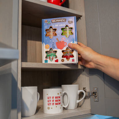 4 Gläser Festliche Kaffee-Geschenkbox