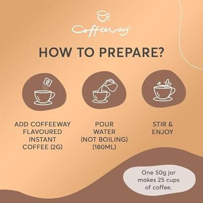 Coffeeway Instantkoffie met vanille hazelnootsmaak